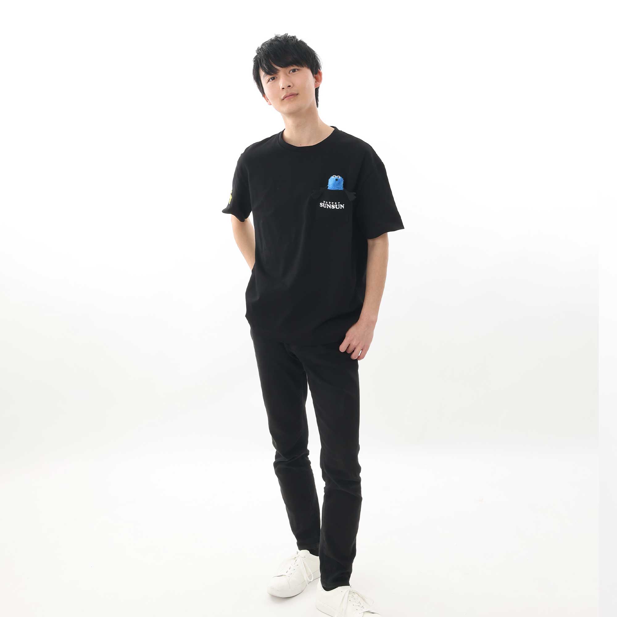 パペットスンスン スンスンと一緒Tシャツ ブラック