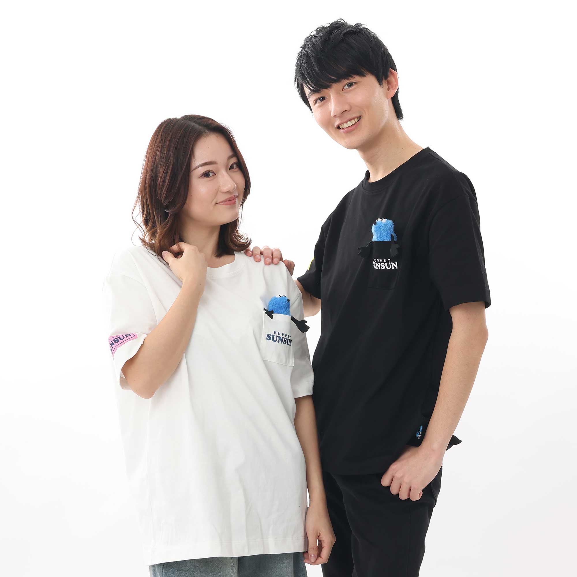 パペットスンスン スンスンと一緒Tシャツ ブラック
