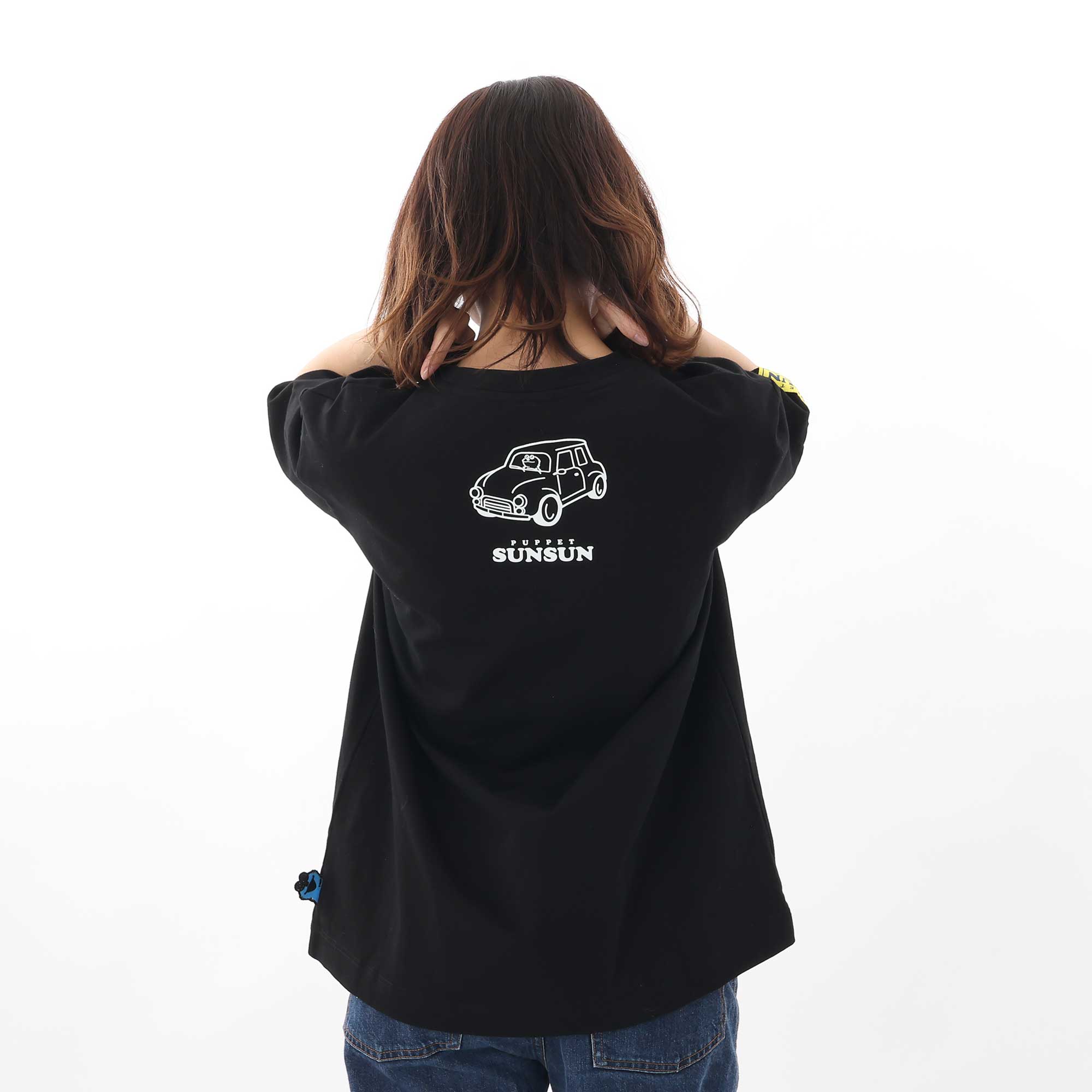 パペットスンスン スンスンと一緒Tシャツ ブラック