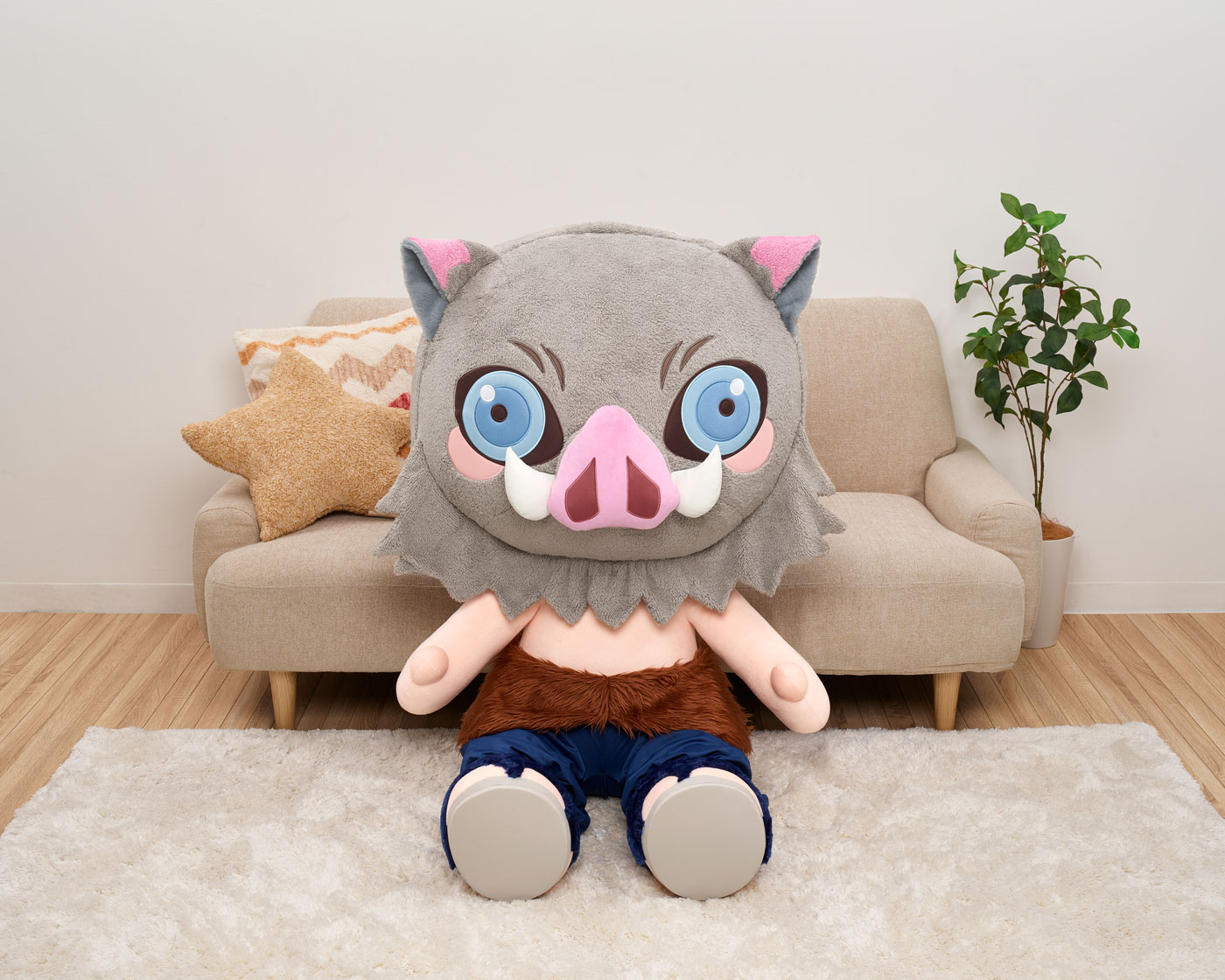 どきゅーと 「鬼滅の刃」 超特大ぬいぐるみ 嘴平伊之助