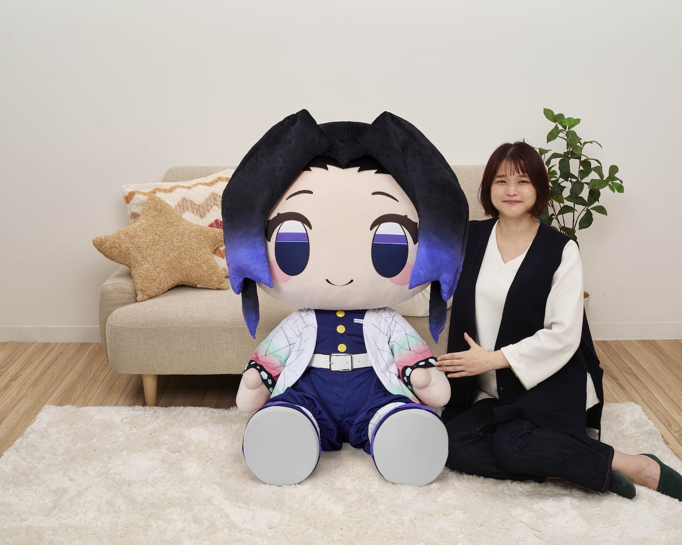 どきゅーと 「鬼滅の刃」 超特大ぬいぐるみ 胡蝶しのぶ