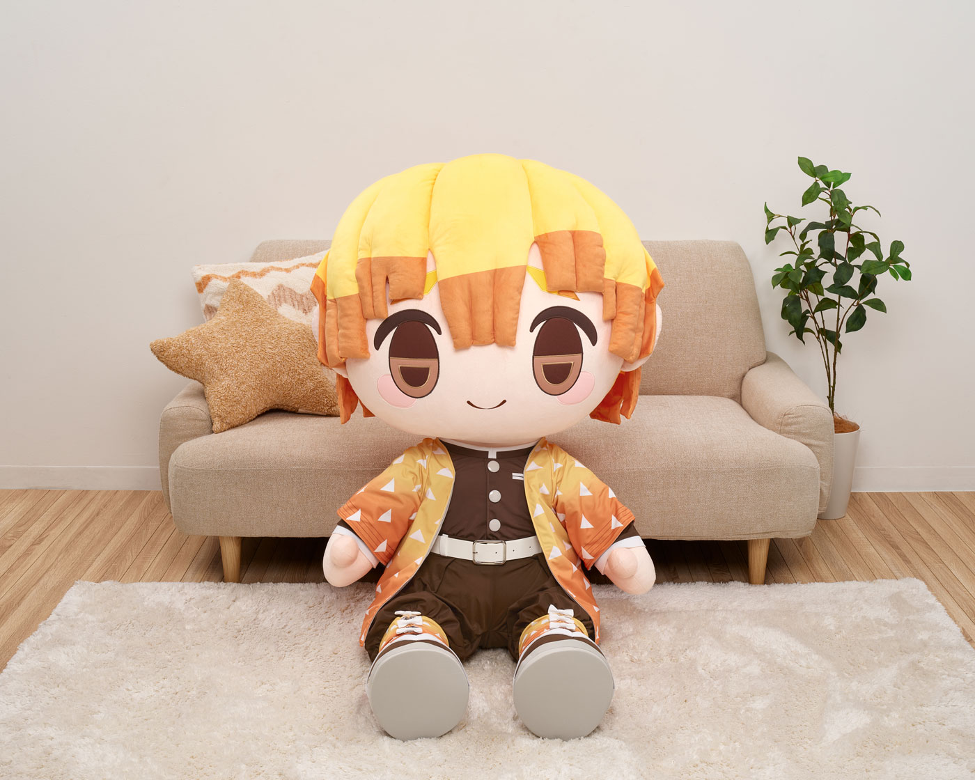 どきゅーと 「鬼滅の刃」 超特大ぬいぐるみ 我妻善逸