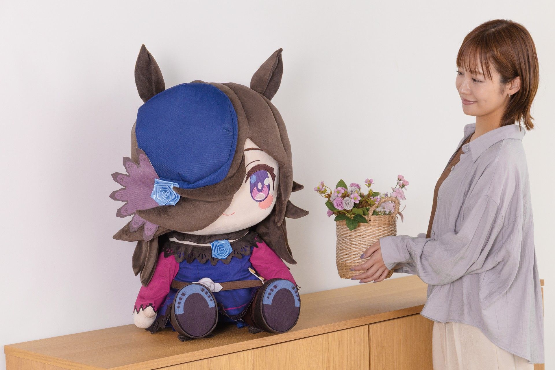 どきゅーとぷち　『ウマ娘 プリティーダービー』　特大ぬいぐるみ　ライスシャワー