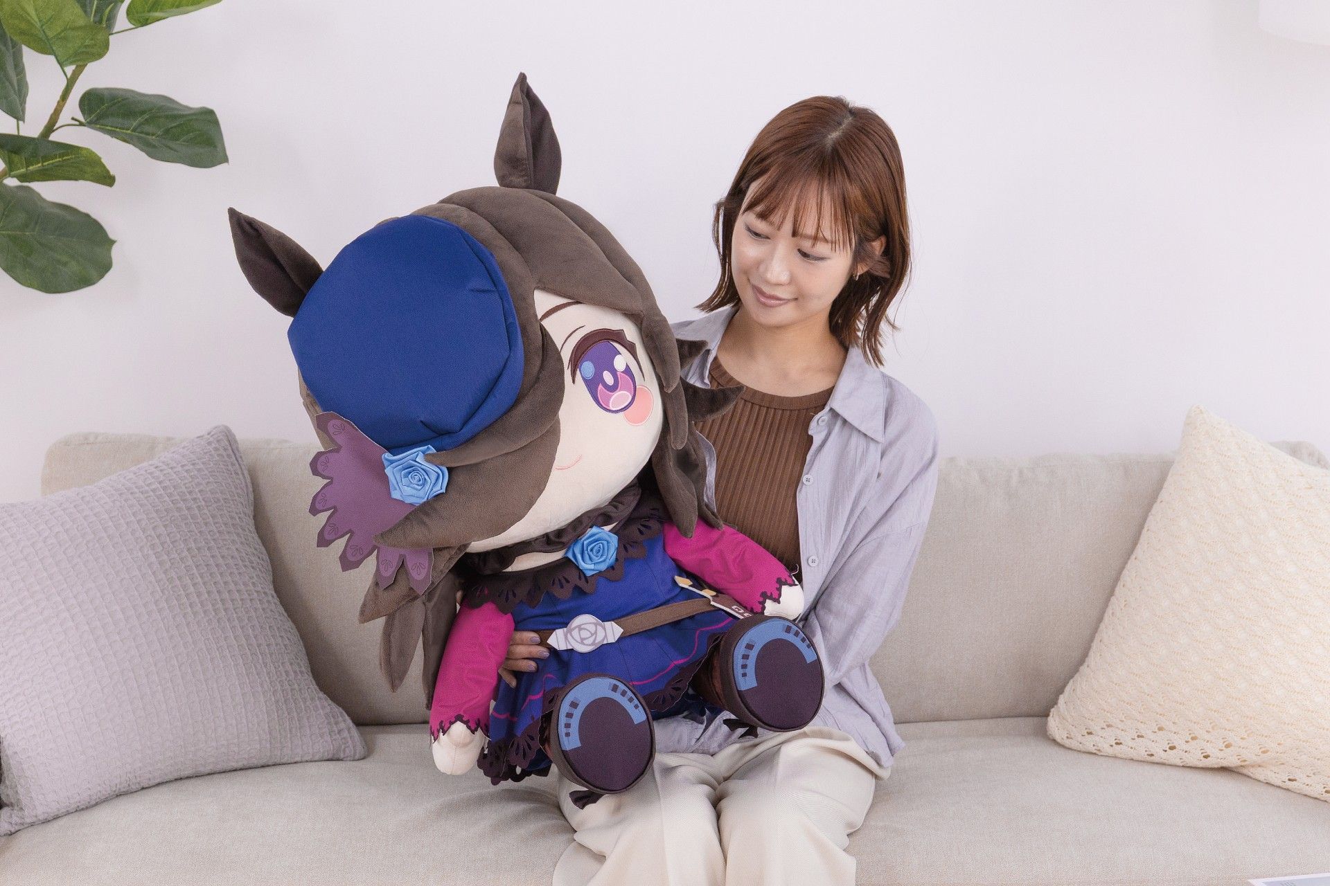 どきゅーとぷち　『ウマ娘 プリティーダービー』　特大ぬいぐるみ　ライスシャワー