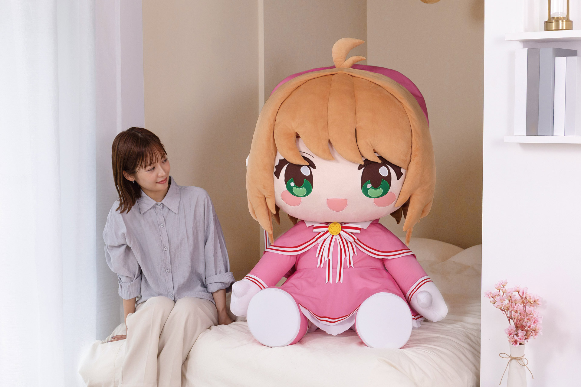 どきゅーと　カードキャプターさくら～クリアカード編～　超特大ぬいぐるみ　木之本桜